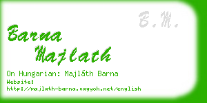 barna majlath business card
